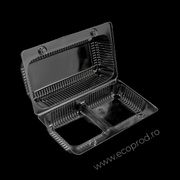 AMBALAJE ALIMENTARE / Ambalaje pentru COFETARII / * ambalaje PLASTIC / - cutii plastic cu capac compartimentate