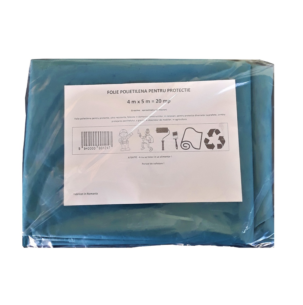 [00000124] PACHET FOLIE PE 60 MICRONI - 4 M X 5 M