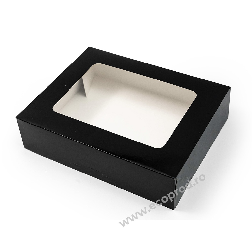 CUTII NEGRE CU FEREASTRA 22X28X7 CM | ECO PROD