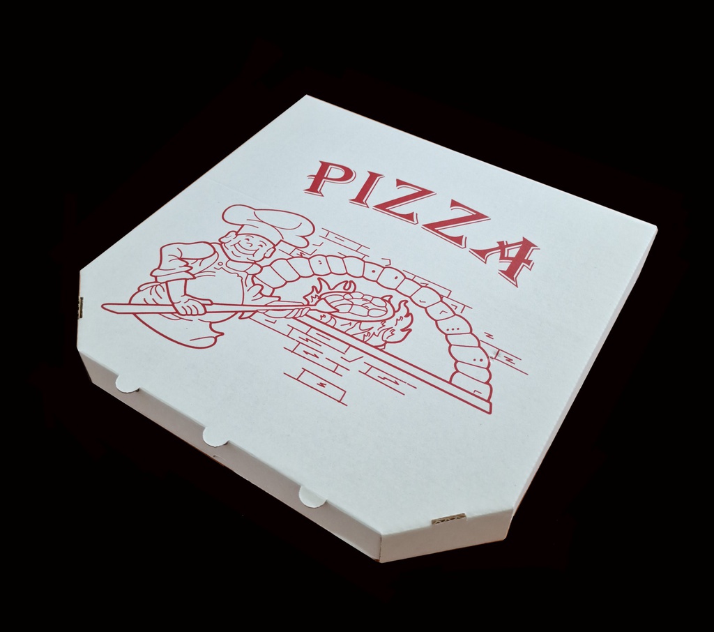 [00000700] CUTII PIZZA 32X32X3,5 CM ALBA / IMPRIMARE GENERICA