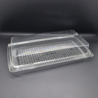 CASEROLA TRANSPARENTA CU CAPAC / 230X132X42 MM / X10,2H40P